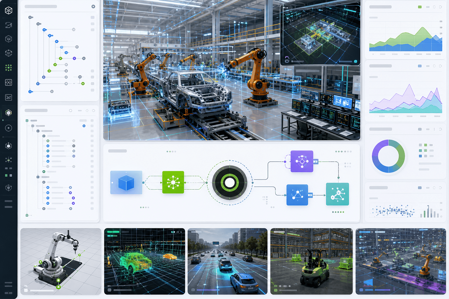 OpenUSD scene graph flowing through Omniverse libraries—ovrtx for rendering and sensors, ovphysx for dynamics, and SimReady validation—coordinated by agent skills within robotics, AV, and industrial digital twin applications.