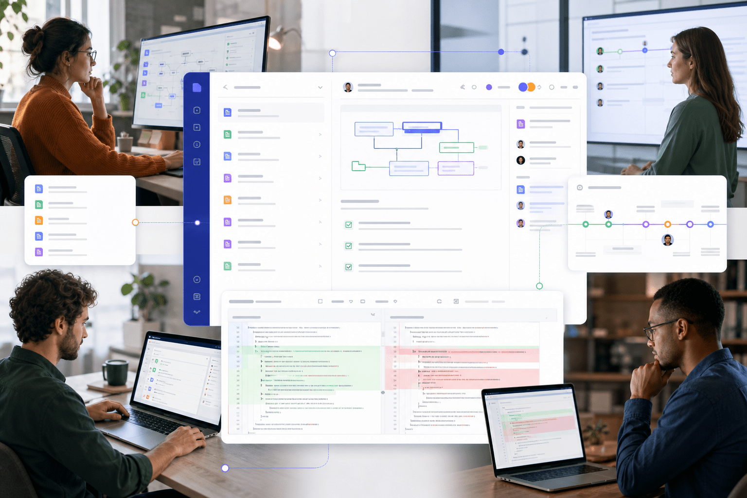 倉庫顯示 openspec/changes,內含 proposal.md、specs/、design.md 和 tasks.md,旁邊的終端機執行 openspec apply,完成任務並將變更封存至帶日期的資料夾以利長期追蹤。