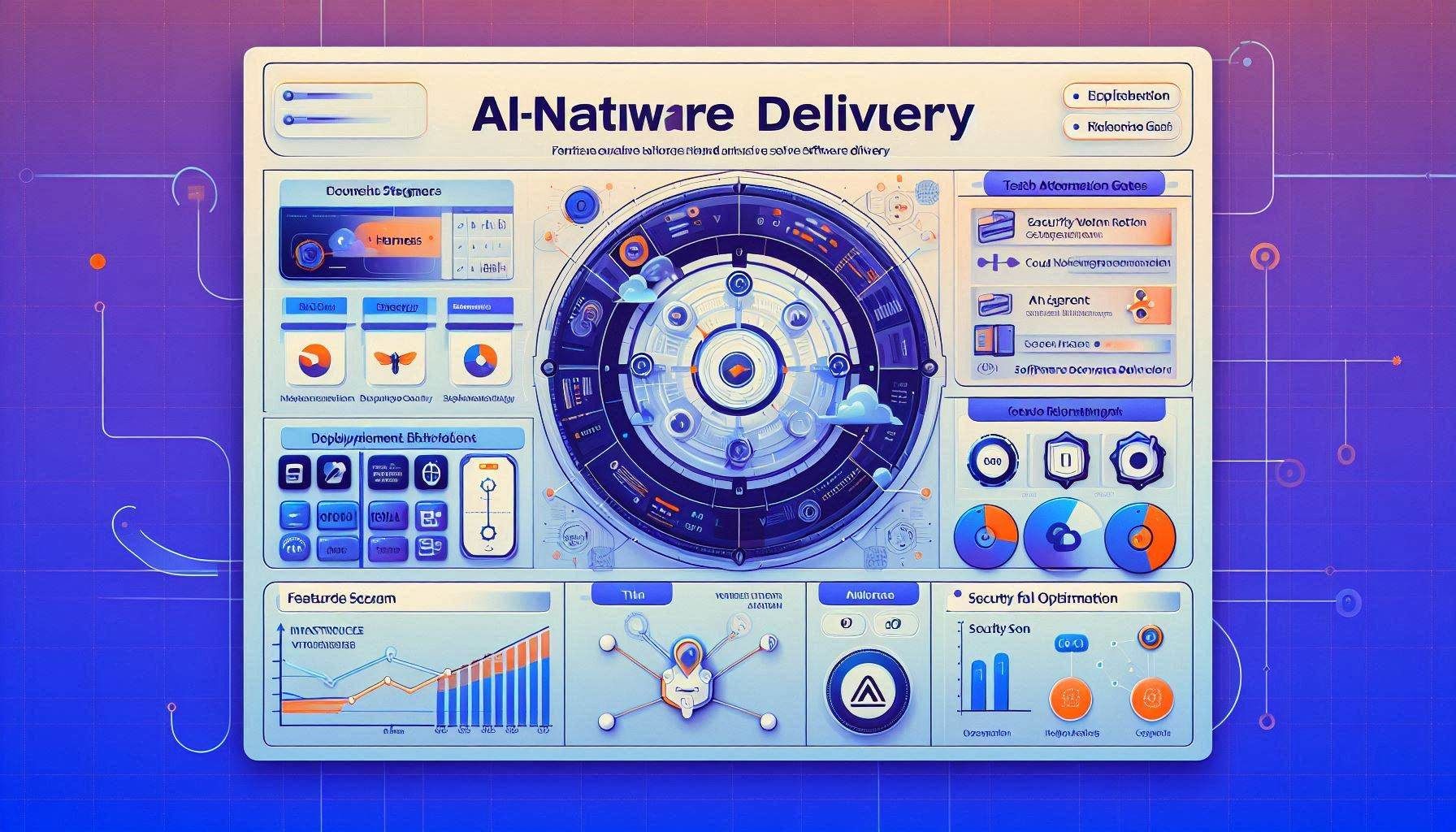 Harness 平台儀表板顯示 AI 原生 DevOps 工作流程、CI/CD 管線、部署驗證、AI 測試自動化、安全測試、雲端成本優化、功能旗標(feature flags)和軟體交付洞察。