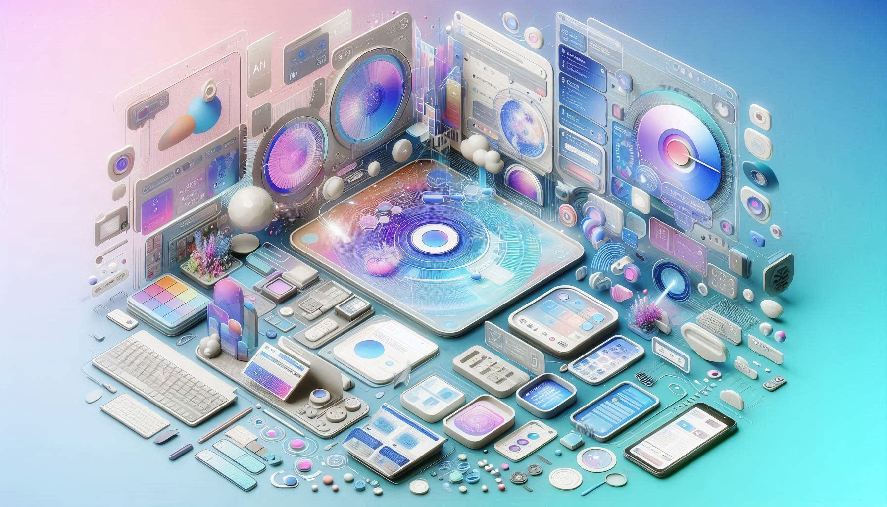 Claude Design workspace showing AI-generated interface concepts, collaborative editing, layout iteration, and conversational design workflows.