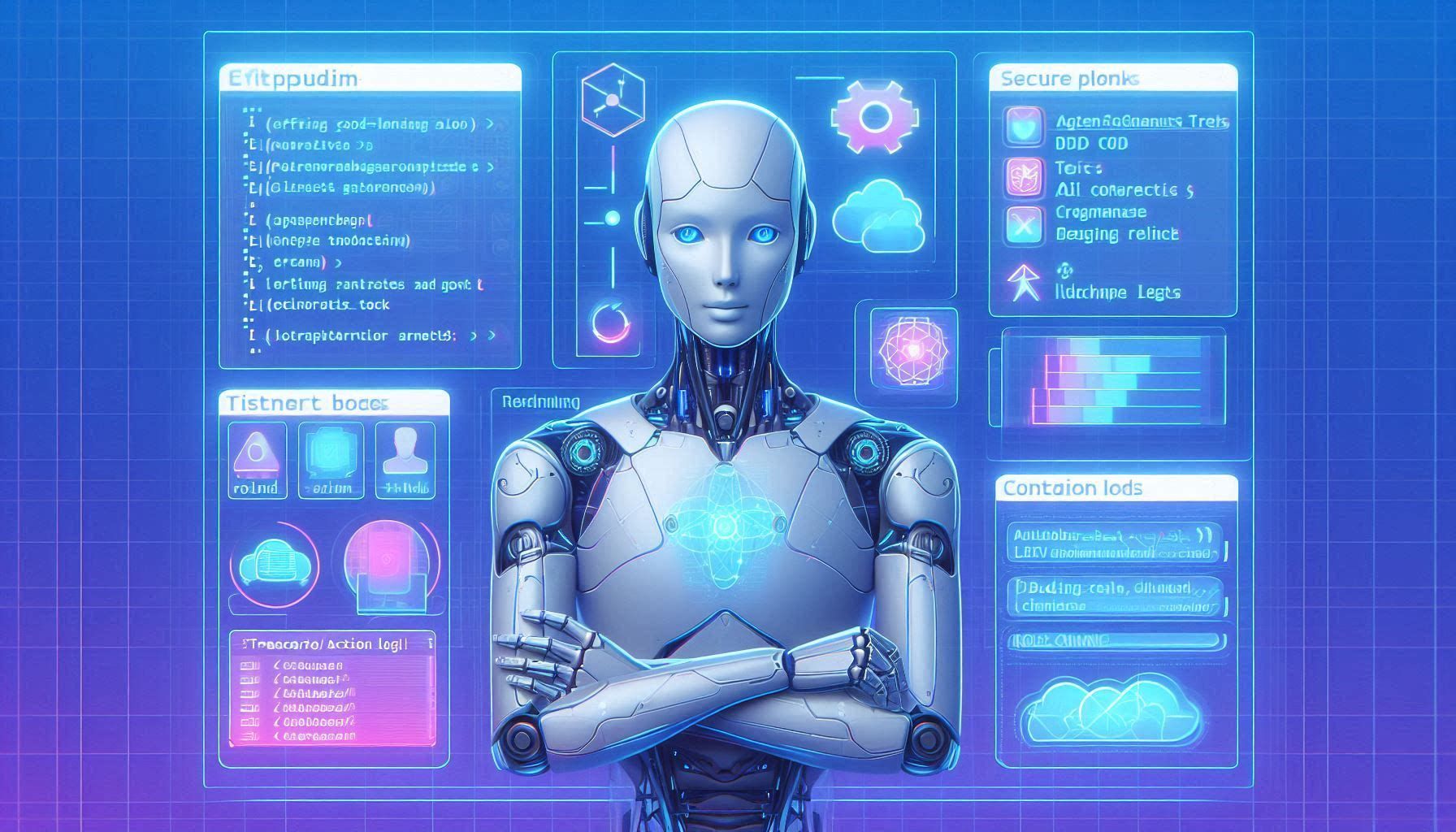 OpenHands-Plattform mit Darstellung von Open-Source Cloud-Coding-Agenten, autonomen Software-Engineering-Workflows, Dateibearbeitungen, Terminal-Ausführung, Testergebnissen, Repository-Kontext, Agentenplanung und SDK-basierter Entwicklung.