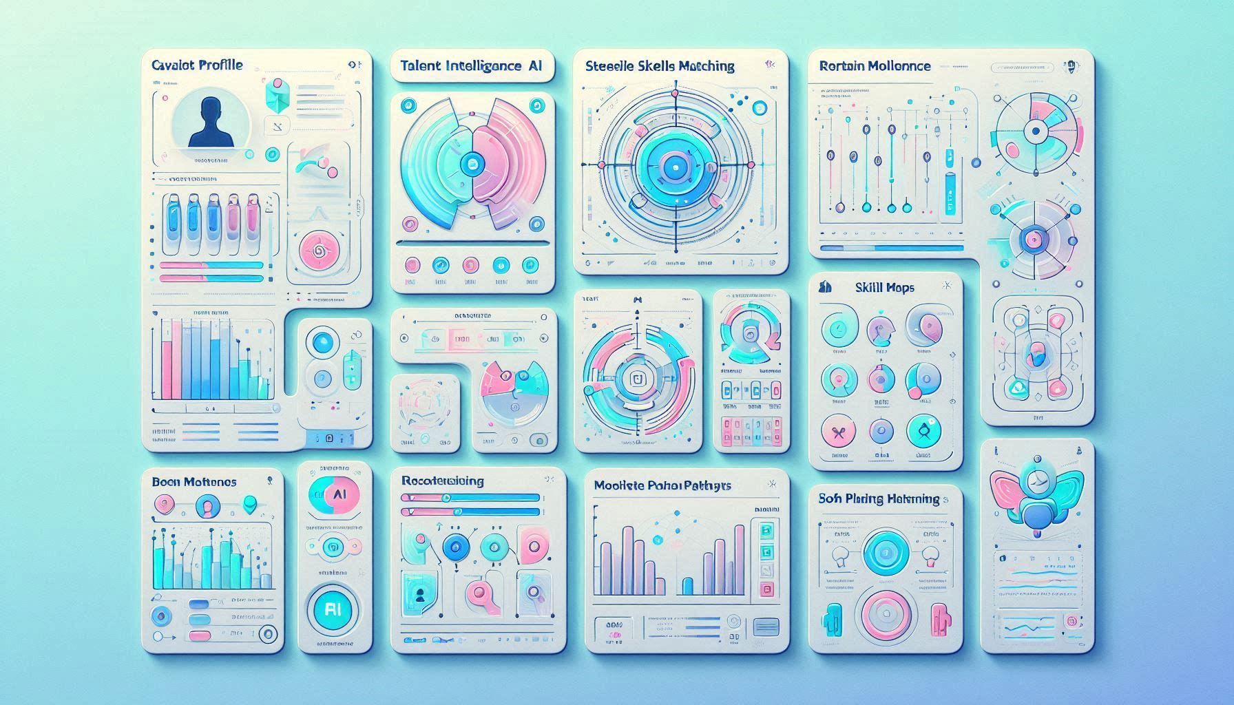 Eightfold AI dashboard showing talent intelligence, candidate matching, skills analytics, workforce planning, and internal mobility workflows.