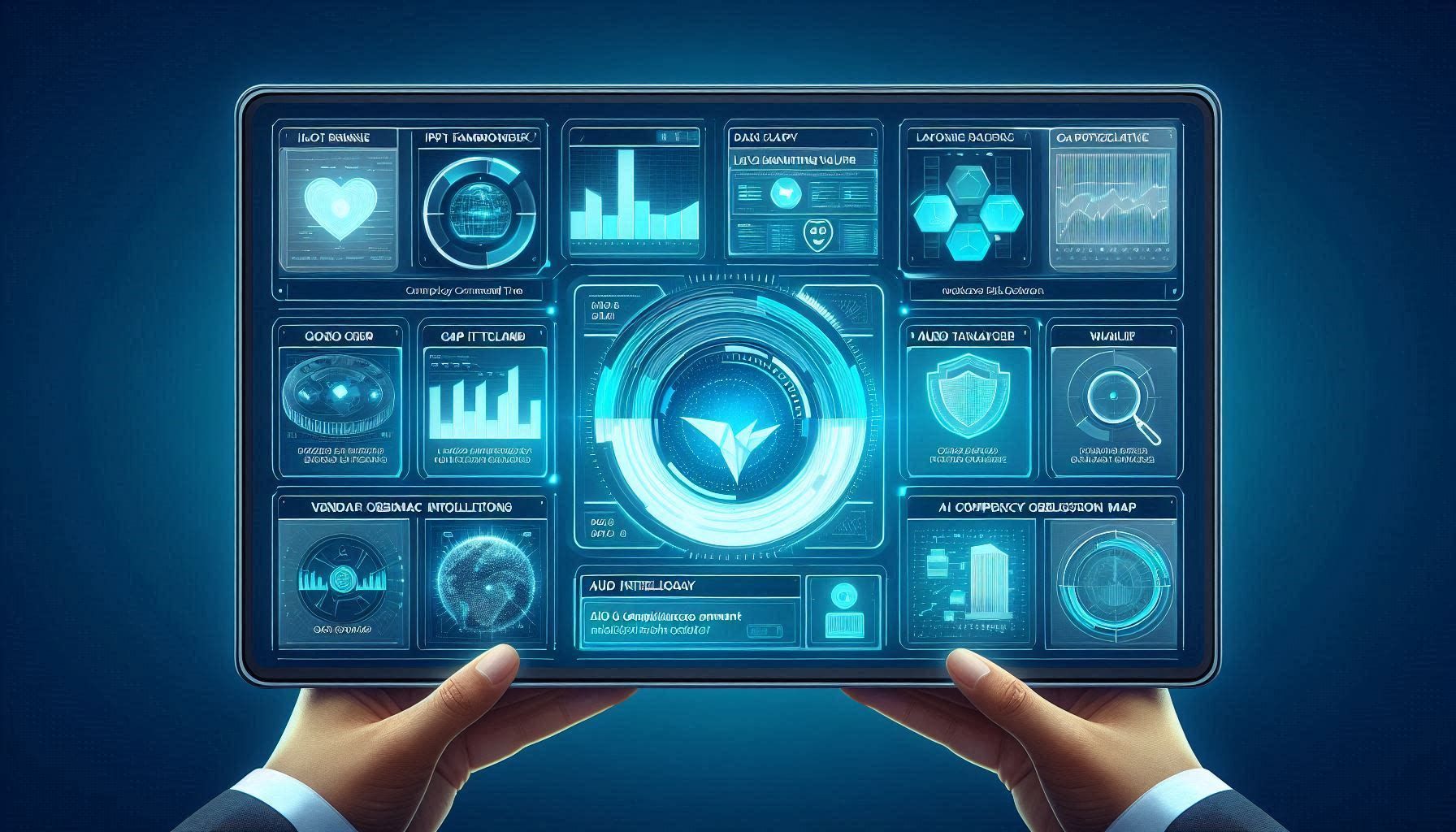 Tablero de cumplimiento de Vissibl que muestra el monitoreo de ISO, control de documentos de políticas, asistente de cumplimiento de IA, gestión de proveedores, gestión de auditorías, registro de riesgos en vivo, recopilación de evidencias, análisis de brechas y obligaciones regulatorias.