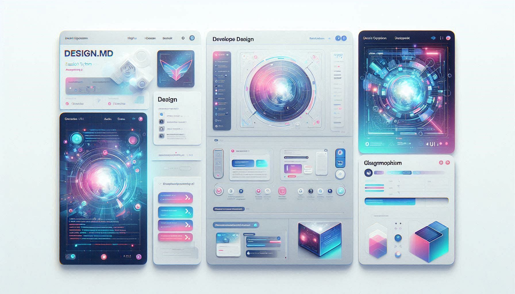 Awesome DESIGN.md repository showing markdown design systems, AI coding workflows, UI style references, and agent-ready design instructions.