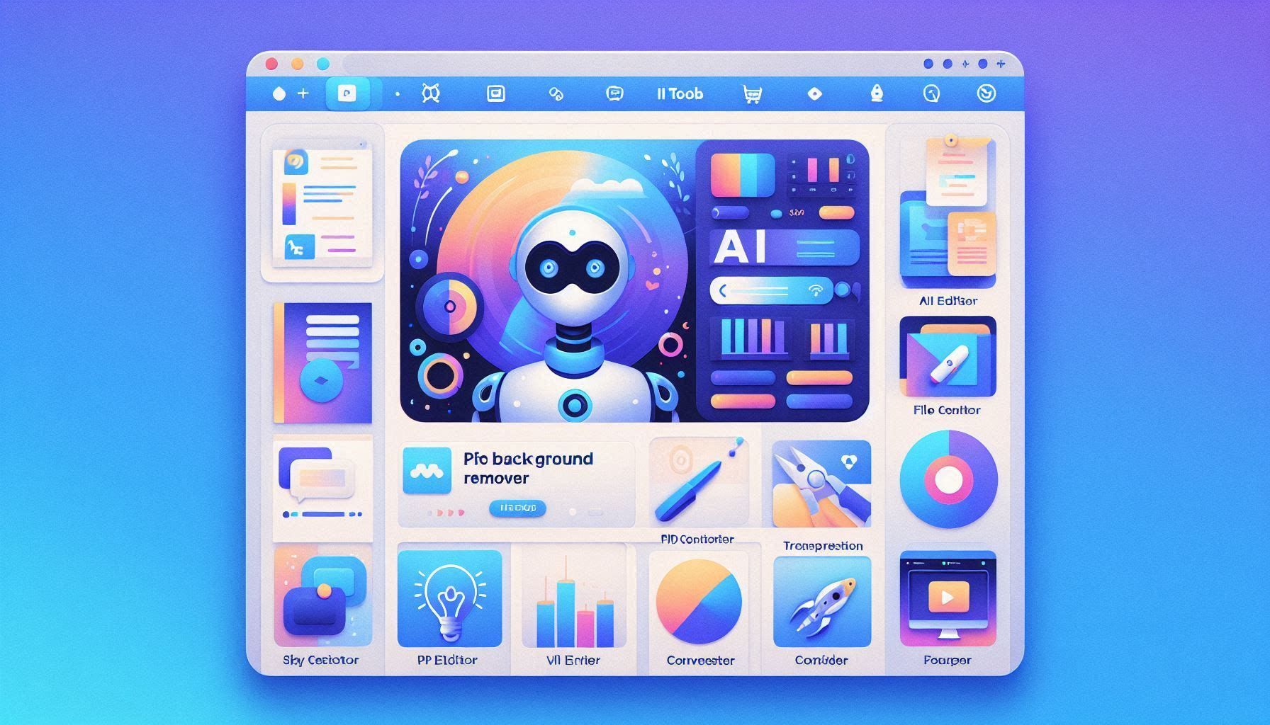 TinyWow dashboard showing AI writing tools, PDF editor, image background remover, AI image generator, file converter, video transcription, and media compression utilities.