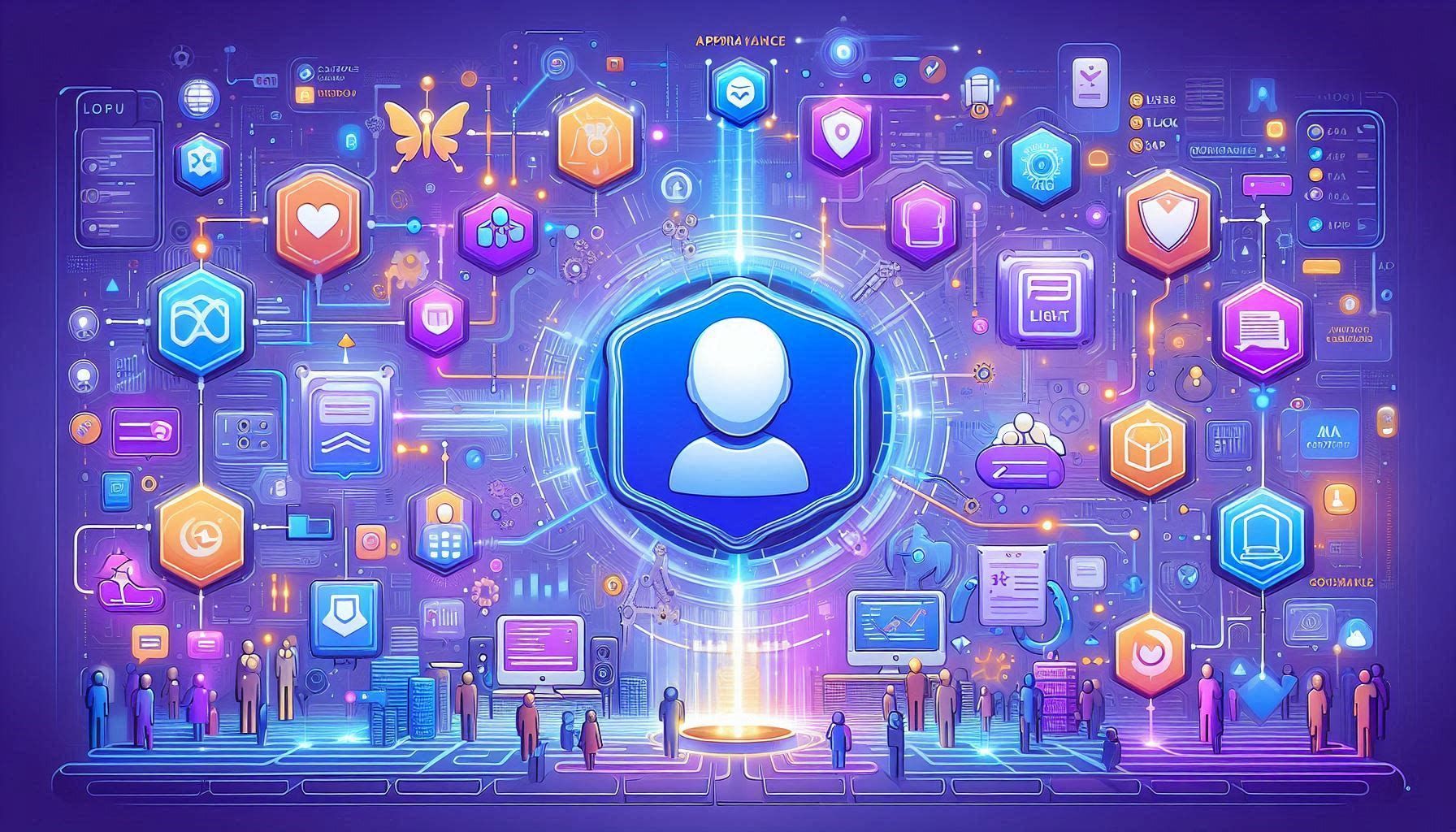 Painel de orquestração empresarial Workato mostrando agentes de IA, Enterprise MCP, integrações de aplicativos, automação de fluxo de trabalho, gateway de API, orquestração de dados, controles de governança e automação de processos de negócios.