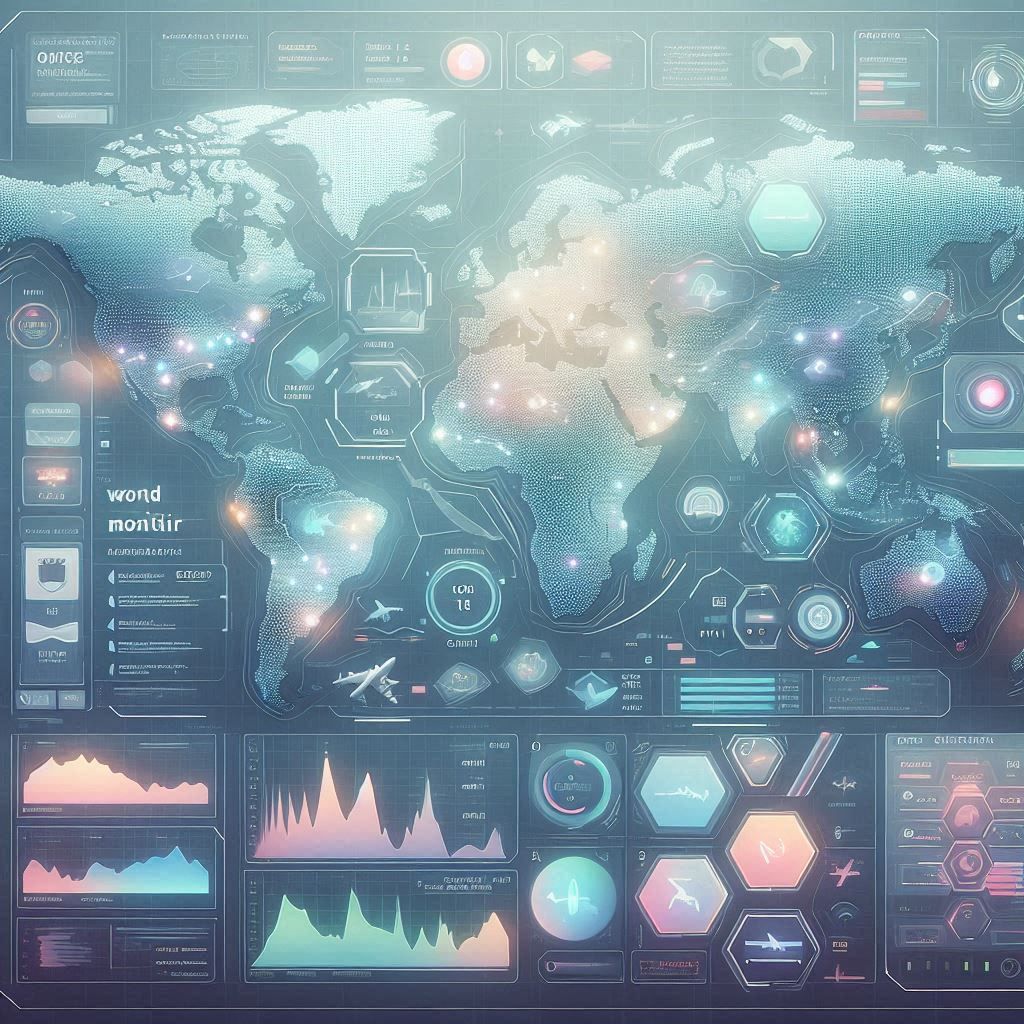 World Monitor dashboard showing global map with real-time events, conflicts, data layers, and intelligence signals.
