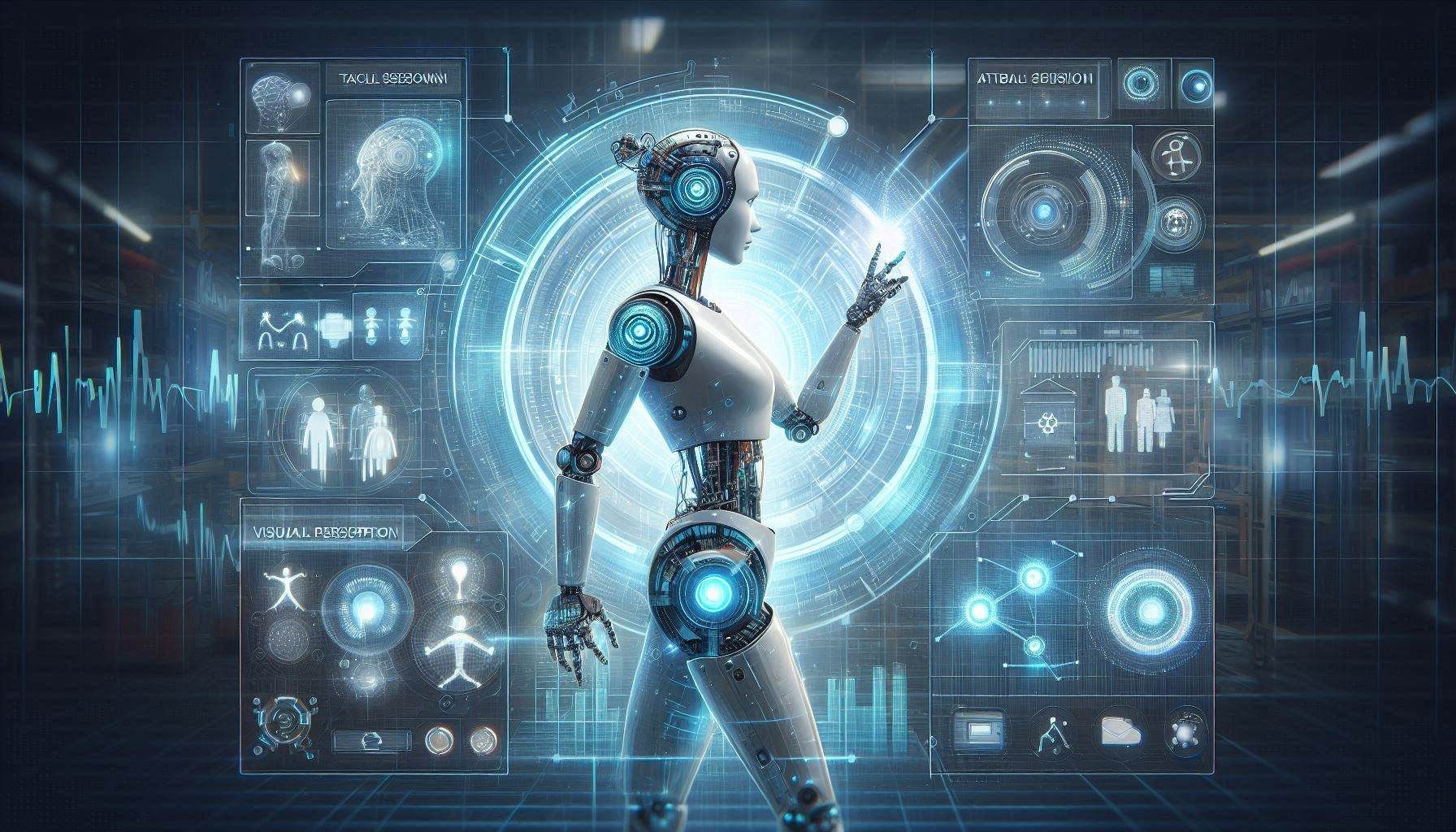 Sanctuary AI Phoenix humanoid robot showing Carbon AI control, dexterous robotic hands, tactile sensing, visual perception, natural language task planning, motion planning, and industrial physical AI workflows.