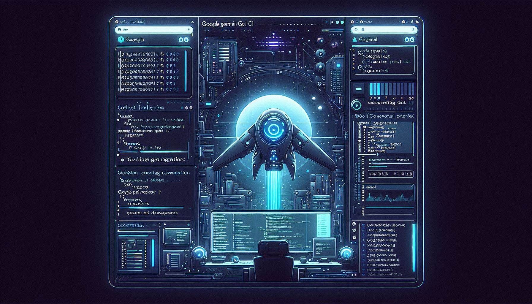 Gemini CLI terminal workspace showing codebase analysis, shell commands, file edits, Google Search grounding, MCP tools, GitHub pull request review, checkpointed sessions, and structured automation output.