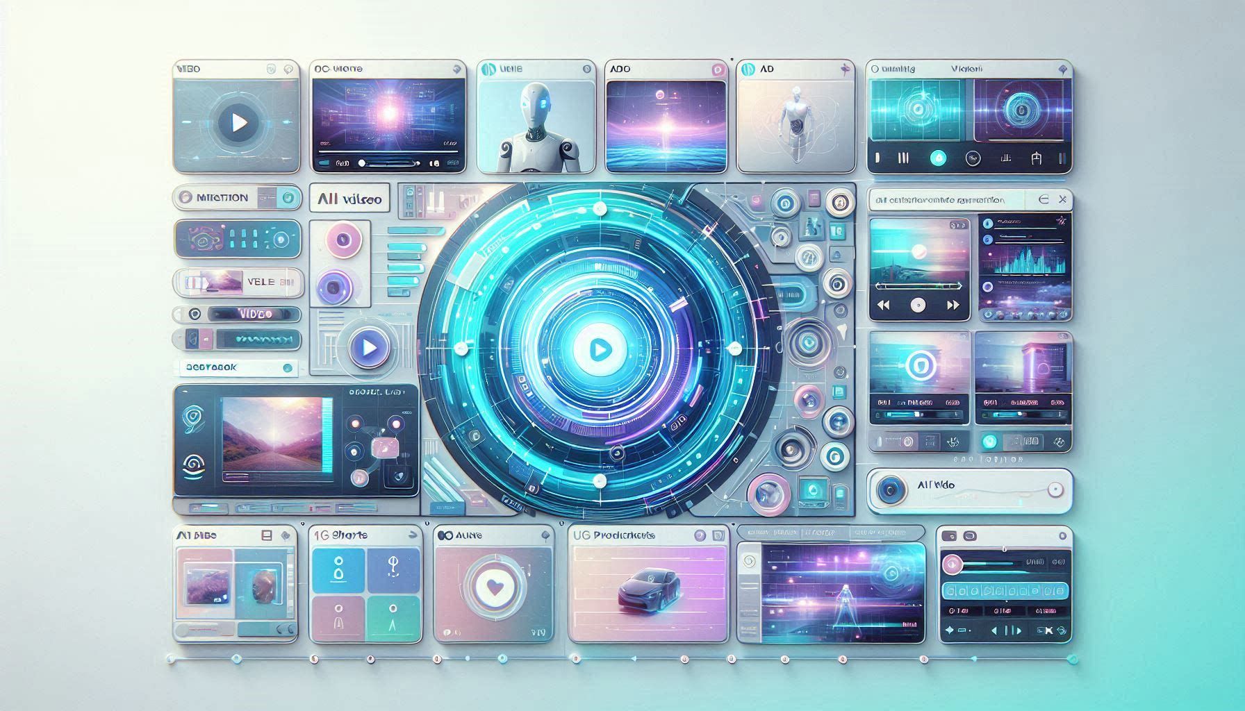 AI Video Maker dashboard showing text-to-video generation, AI UGC workflows, image animation, and social media video creation tools.