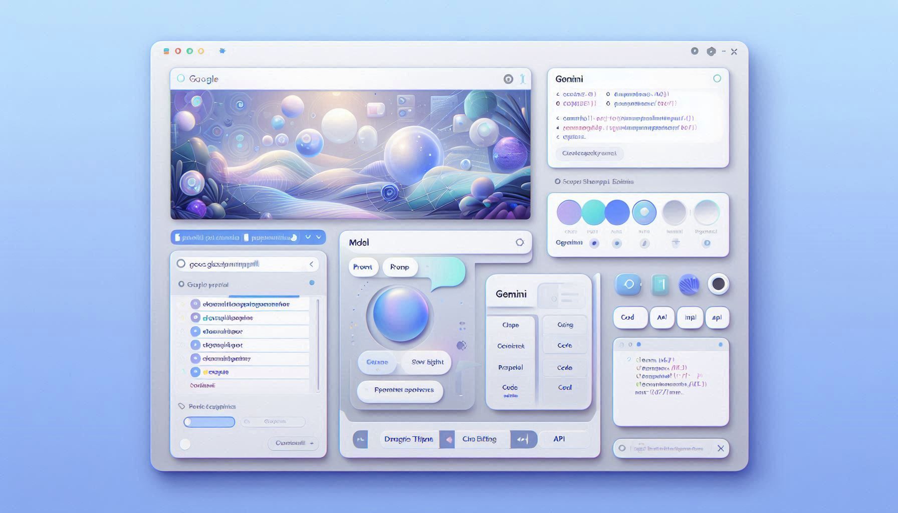 Giao diện Google AI Studio hiển thị thử nghiệm lời nhắc Gemini, cài đặt mô hình, quy trình trò chuyện và tạo mã API.