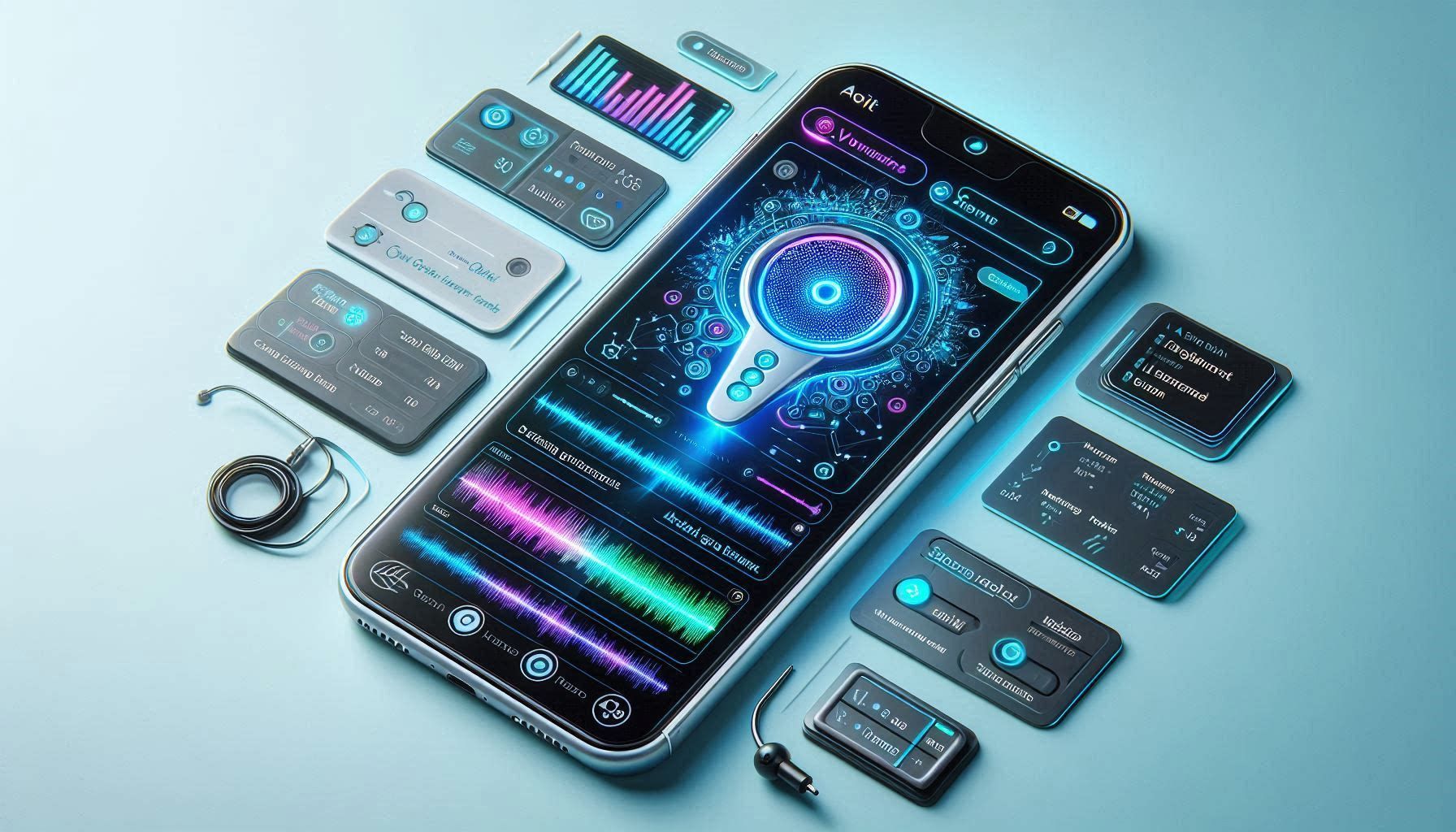 Dispositivo portátil Pocket AI adherido a un teléfono, capturando reuniones y conversaciones, luego sincronizándose en una aplicación con transcripciones, resúmenes, tareas, mapas mentales, tareas de calendario y notas buscables.